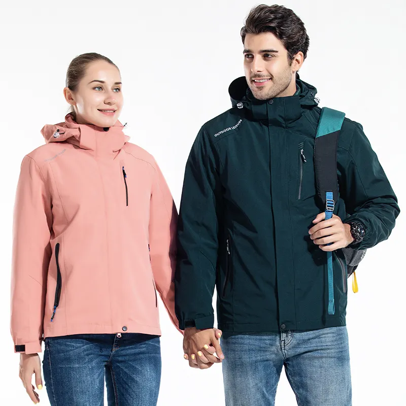 Veste de rembourrage d'hiver chaude et résistante à l'eau pour femmes 2 en 1 manteau de patinage de ski en plein air pour hommes