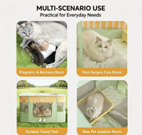 Tente de maternité pour animaux de compagnie pliable, couleur contrastante, espace de naissance pour chiots, enclos pour chiens, boîte de mise bas, maison pour animaux gestants