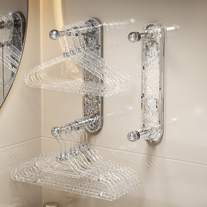 Wall Mounted Extendable <b>Clothes</b> <b>Rack</b> Rectangle 2 Layer Drying <b>Rack</b> For Balcony And Indoor Use - Product Image 1