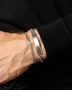 Jietao - Brazalete de Acero Inoxidable con Baño de Oro de 18K, Grabado Personalizado, Cadena Gruesa Tipo Curb, Versículo Bíblico, Joyería Cristiana Impermeable - Product Image 4