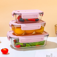 Ensemble de contenants de préparation des repas en verre borosilicate de qualité supérieure avec couvercles étanches, compatibles micro-ondes et lave-vaisselle
