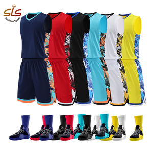 Basketbaltenue nieuwste design op maat gemaakt sportuniform 100% polyester zomer ademend op maat gemaakt vrij ontwerp basketbalshirt - Product Image 4