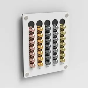 Wall Mounted Coffee Pod Storage Organizer Acrylic Coffee Capsule Pod Holder For Home Kitchen