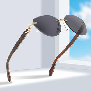 Lunettes de soleil sans monture Relaxey, verres PC UV400, monture métallique, mode féminine, protection solaire, voyage, conduite, légères, Wenzhou - Product Image 5