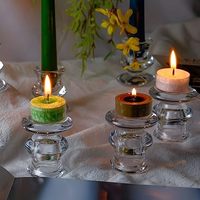 Bougeoir en verre transparent de style nordique de haute qualité, vente en gros, bougies coniques, décoration de mariage, fête, festival, dîner, soirée