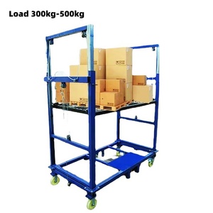 Mới được sử dụng 220V dây điện Dây tời 2-8M 500kg Công suất điều khiển từ xa di động xây dựng thang nâng nền tảng cho bán lẻ - Product Image 3