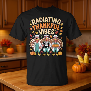 T-shirt Radiating Thankful Vibes Thanksgiving Turkey X-Ray Tech - Product Image 3