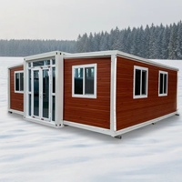 Casa Contenedor Expandible de 20 pies/40 pies, Completamente Amueblada, con Baño, Cocina y Espacio Moderno para Vivienda Tipo Villa