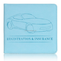 Étui de protection pour permis de conduire avec logo personnalisé pour documents d'immatriculation et d'assurance auto
