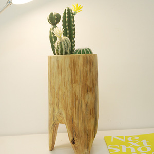 Bloque de madera de cedro para plantas, macetas de suelo ecológicas hechas a mano para flores y plantas verdes, estilo japonés, para sala de estar y comedor - Product Image 2