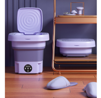 Offre spéciale sous-vêtements chaussettes entièrement automatique électrique pliable baignoire laveuse à linge Portable Mini pliante Machine à laver avec essorage