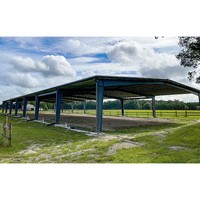 Couvertures de cours de sport à Structure en acier préfabriquées pour arènes de cheval et Stables pour chevaux
