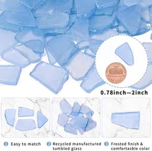 16oz fait à la main givré plat écrasé Seaglass Original océan scories mer verre pour artisanat Vase remplissage plage mariage décor - Product Image 5