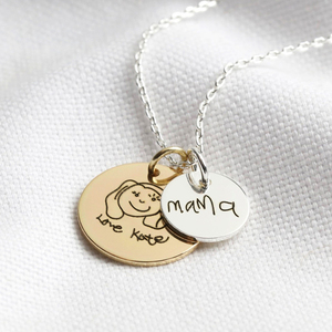 Collar con Colgante de Moneda de Oro de Acero Inoxidable al por Mayor de Joyería <span class=keywords><strong>China</strong></span>, Collar Personalizado con Nombre Grabado para Bebé Niña Niño, Collar Familiar para Mamá - Product Image 3