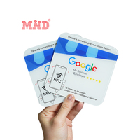 Tarjeta NFC con Adhesivo Personalizado, Acrílico, NTAG 213, para Reseñas en Redes Sociales, Placa NFC para Reseñas de Google