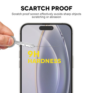 ฟิล์มกันรอยคุณภาพสูงสำหรับ iPhone 16 ซีรีส์ แบบเต็มจอ พิมพ์ลายไหม ใส ทำจากกระจกนิรภัย พร้อมอุปกรณ์จัดตำแหน่งอัตโนมัติ - Product Image 4