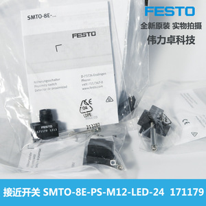 Festo Proximity Switch Smto-8e-ps-m12-led-24 24V Dc Led Indicator M12 Connector Cylinder Application - Product Image 4