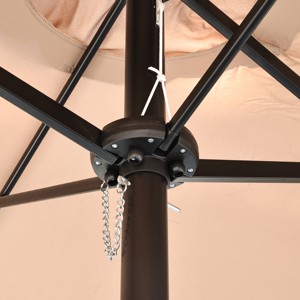 Parasols <span class=keywords><strong>de</strong></span> jardin modernes en acier 100% à manivelle, grands, pour l'extérieur, parasols légers à trois têtes, pour la cour, l'hôtel, le jardin, le café - Product Image 4