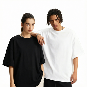 Camiseta Extra Grande para Hombre, 380 g/m², 100% Algodón, Cuello Redondo, Manga Corta, Estampado por Sublimación, Estilo Casual Urbano - Product Image 1