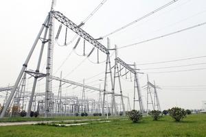 โครงสร้างเสาสถานีไฟฟ้าแรงสูง 220KV เหล็ก Q355 รุ่น HG-SP-110KV สำหรับส่งกำลังไฟฟ้า - Product Image 1