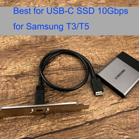 USB 3,1 del Panel frontal cabecera a USB-C tipo-C Cable de extensión hembra con montaje en Panel tornillo