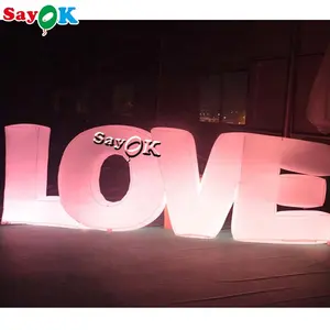 Inflable globos letra | Globos Led inflable gigante carta de amor para publicidad Mini inflable cartas