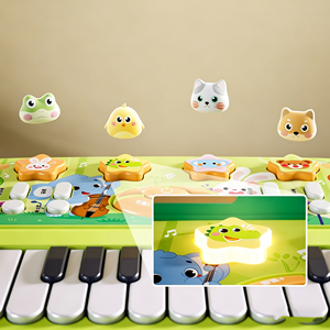 Wholesale Cute Cartoon Animals Electronic <b>Musical</b> Piano Keyboard <b>Instrument</b> Toy With Microphone for Kids - Product Image 4