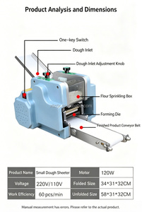Nuovissima Macchina Automatica per la Produzione di Sfoglie Rotonde per Ravioli, Piccola Macchina Automatica per la Produzione di Sfoglie per Ravioli - Product Image 2