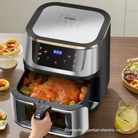 Friteuse à air chaud Nouveau Modèle Usage Domestique Capacité 6L+ Machine à Frites Multifonction Électrique Contrôle Tactile Protection Contre la Surchauffe