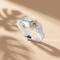 Bague tendance Ultraman Kamen Rider Anime - Laiton plaqué argent/or pour fiançailles, anniversaire, cadeaux de fête