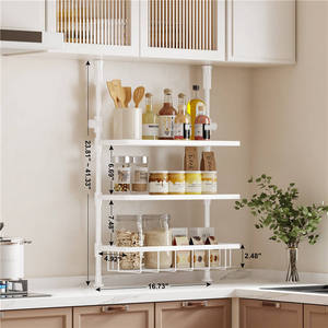 Estante Metálico de 3 Niveles para Especias, Montado en la Pared, Organizador de Cocina Multifuncional, Directo de Fábrica - Product Image 2