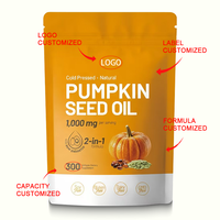 Huile de graines de citrouille pressée à froid en gélules molles 1000mg – Complément alimentaire naturel à base de plantes pour la santé quotidienne des adultes