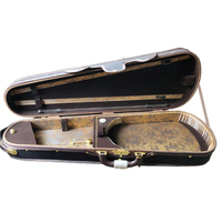 Wooden Hard Case Holds Violins & 1 Viola, Fits 4/4 Violin 15-16.5" Viola, Portable Carrying Bag with Straps
