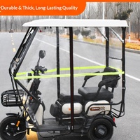 Auvent pour tricycle électrique en fer, imperméable, pare-soleil, résistant au vent, épaissi, conception monobloc entièrement fermée
