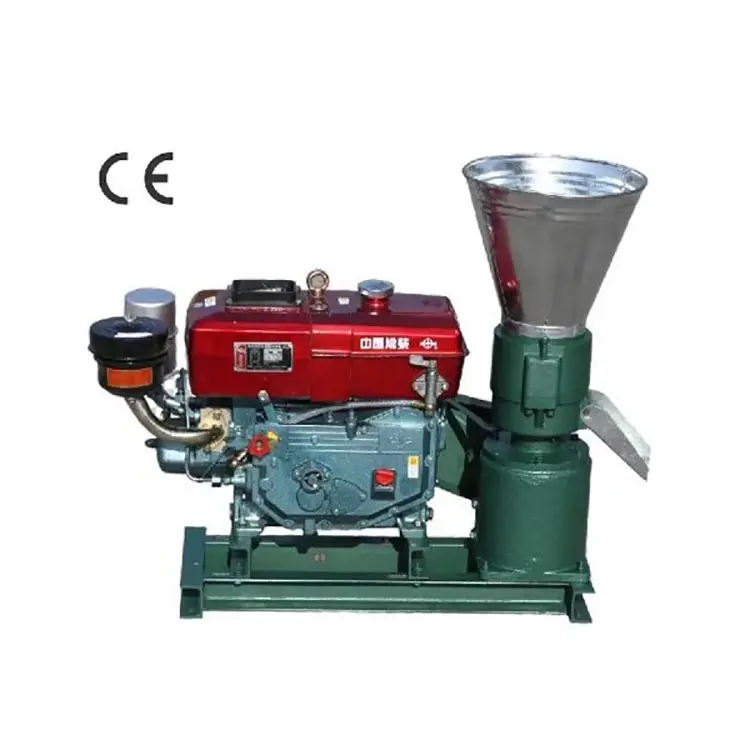 mobile wood pelleting machine pelletizer small pellet mill diesel engine also for feed pellet