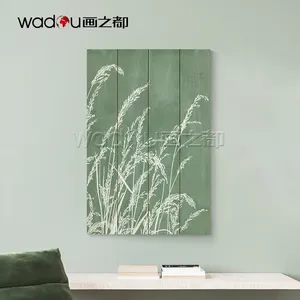 40*60cm 100% tradizionale cinese paesaggio croce pittura murale arte del legno per la decorazione domestica