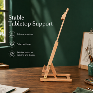HUEVE W06E Caballete de Escritorio Plegable y Compacto de Madera de Haya Ajustable para Pintura, Soporte para Lienzo de 40cm para Artistas y Estudiantes - Product Image 2