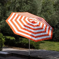 Parasol de plage extérieur personnalisé à 8 baleines en acier, avec auvent en tissu polyester et mât en aluminium, idéal pour restaurant, piscine, terrasse et jardin
