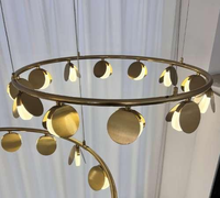 Lustre LED Nordique de Luxe pour la Maison et le Bureau, Design Métallique Créatif pour Chambre et Bureau