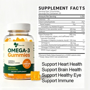 Best Selling Vegan <b>Omega</b> <b>3</b> <b>Gummies</b> Plus <b>Omega</b> <b>3</b> 6 9 DHA Vitamin Supplements 60 <b>Gummies</b> for Support Heart Brain and Immune - Product Image 2