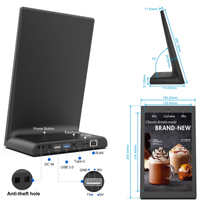 Tablette PC de commande pour restaurant 10,1 pouces, NFC en option, tablettes de table en forme de L, menu Android 11-13, 2+16 Go, 250 nits, kiosque d'intérieur