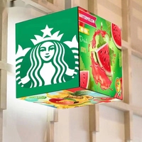 Cecile nuovo cubo magico LED P2.5 200mm 8 pollici 4 lati esterno LOGO pubblicità Led cubo LED schermo per il centro commerciale