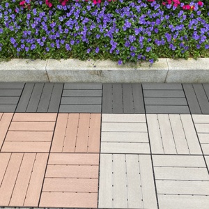 Bên ngoài hiên sàn nổi gạch lát sàn <span class=keywords><strong>Composite</strong></span> ban công decking gạch chân trần thân thiện với gạch XF-N008 300*300*25mm - Product Image 6