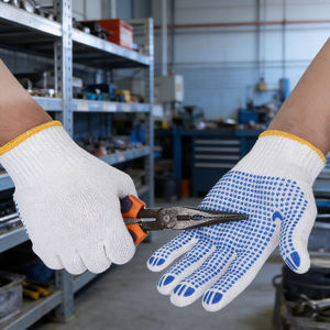 Guantes de PVC Antideslizantes de Doble Cara con Puntos Azules, Sin Silicona, Sin Polvo, Duraderos y Transpirables, Venta al por Mayor en China, Bofeite - Product Image 3