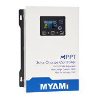 Meilleur prix de gros MYAMi Contrôleur de charge solaire MPPT 100A Réglable 12V 24V 48V Régulateur de tension de batterie solaire