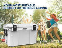 Glacière de coffre à glace en plastique Cooler-70qt personnalisé de soutien OEM pour la randonnée Glacière de coffre à glace Glacière de camping en plein air