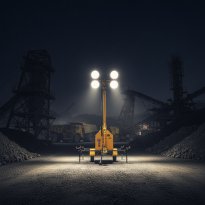 Tour d'<span class=keywords><strong>éclairage</strong></span> mobile premium 9M avec générateur diesel portable – Solution d'<span class=keywords><strong>éclairage</strong></span> pour travaux nocturnes en extérieur - Product Image 1