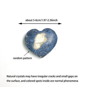 Cristales de Corazón de Coral Azul de Alta Calidad al por Mayor, Gemas Decorativas de Feng Shui para Sanación y Decoración - Product Image 2