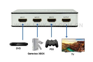 สวิตช์ <span class=keywords><strong>HDMI</strong></span> 3x1 4K2K รองรับโปรโตคอล HDCP <span class=keywords><strong>1.4</strong></span> รองรับ PIP และ Deep Color 30 บิต, 36 บิต, 48 บิตต่อพิกเซล - Product Image 4