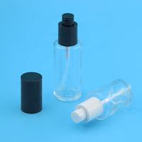 Flacon pompe vide en verre pour lotion 30ml 50ml 100ml – Bouteilles cosmétiques transparentes avec pompe pour emballage de sérum et émulsion de soins de la peau